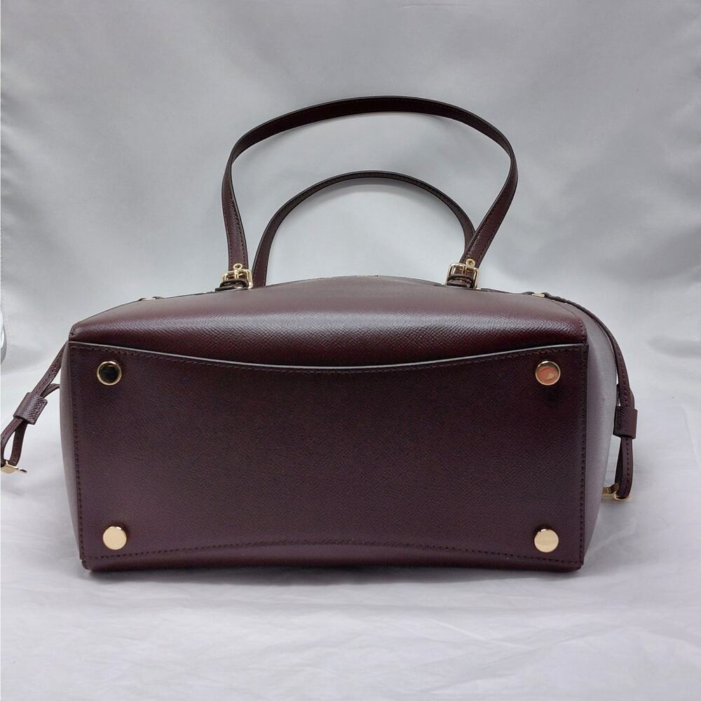 Michael Kors Womens Voyager Tote Bag Brown Leather Classic Shoulder Work Luxury - Picture 11 of 11